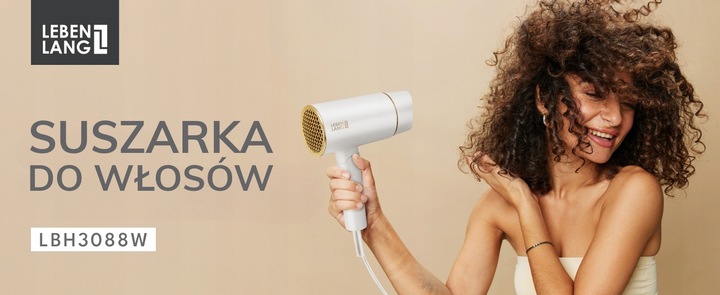 Suszarka do włosów mała LEBENLANG 2100W jonizacja składana zimny