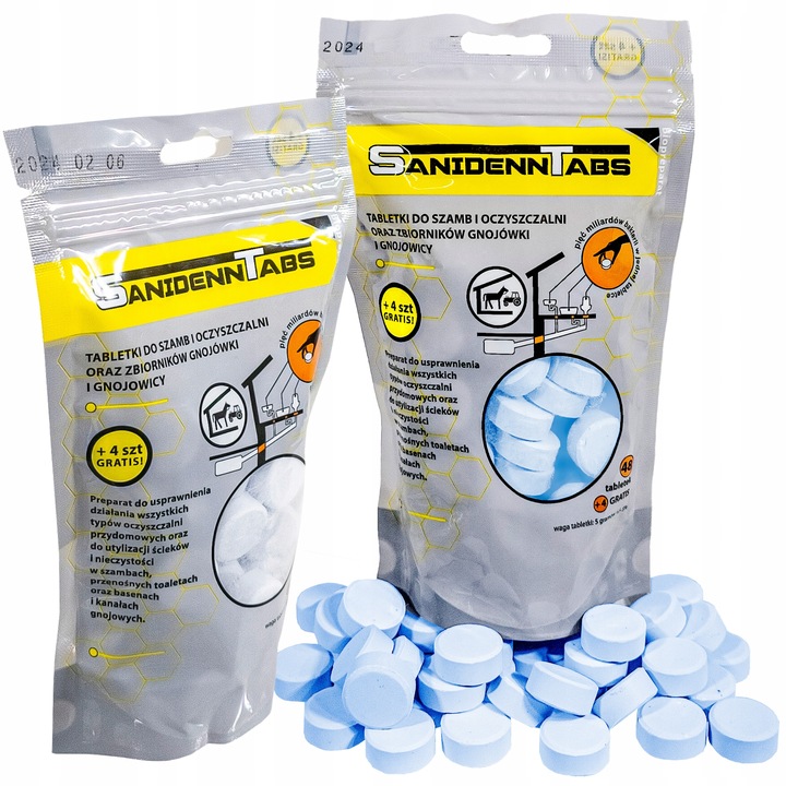 TABLETKI DO SZAMBA OCZYSZCZALNI BAKTERIE NA ROK SANIDENN TABS BIO