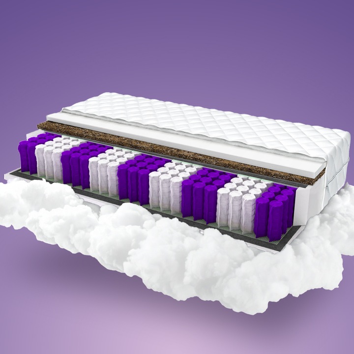 Materac 90x200 CocoPrime Sprężynowy Kieszeniowy Kokos H3/H4