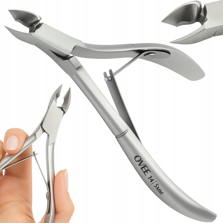 CĄŻKI ostre PRECYZYJNE do skórek profesjonalne manicure stal nierdzewna 5mm