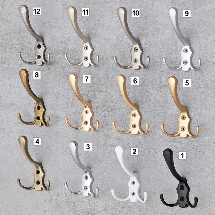 KLASYCZNY WIESZAK NA UBRANIA ŚCIENNY WIESZAK DO PRZEDPOKOJU Z 5