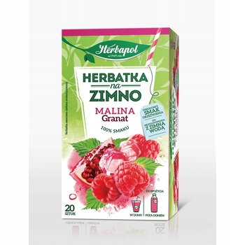 4x 20x 1,8g HERBAPOL Herbatka na zimno Malina Granat 80tb