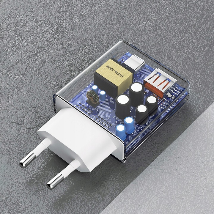 ŁADOWARKA USB C SZYBKA ŁADOWARKA SIECIOWA DO TELEFONU PD 30W Z KABLEM USB-C