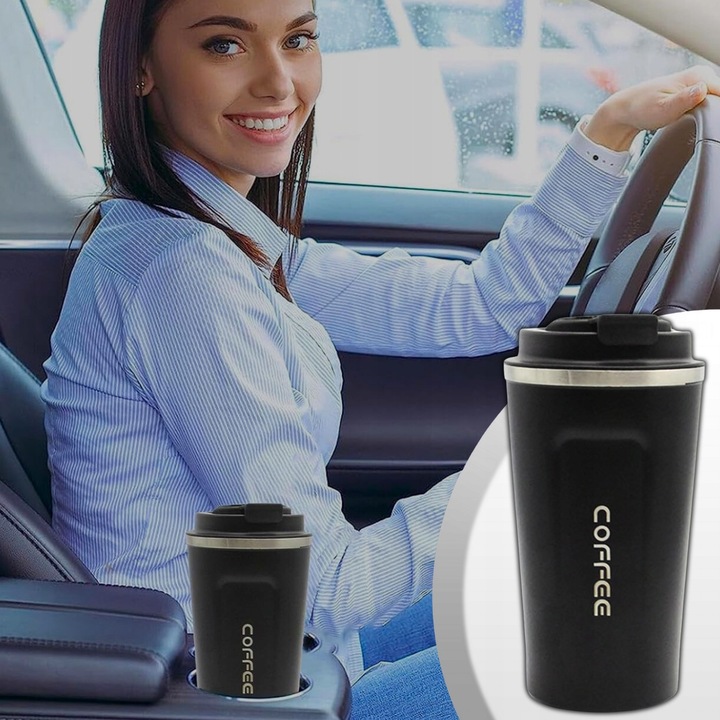 KUBEK TERMICZNY TERMOS 510 ML WYŚWIETLACZ EKRAN LCD NA KAWĘ HERBATĘ SMART