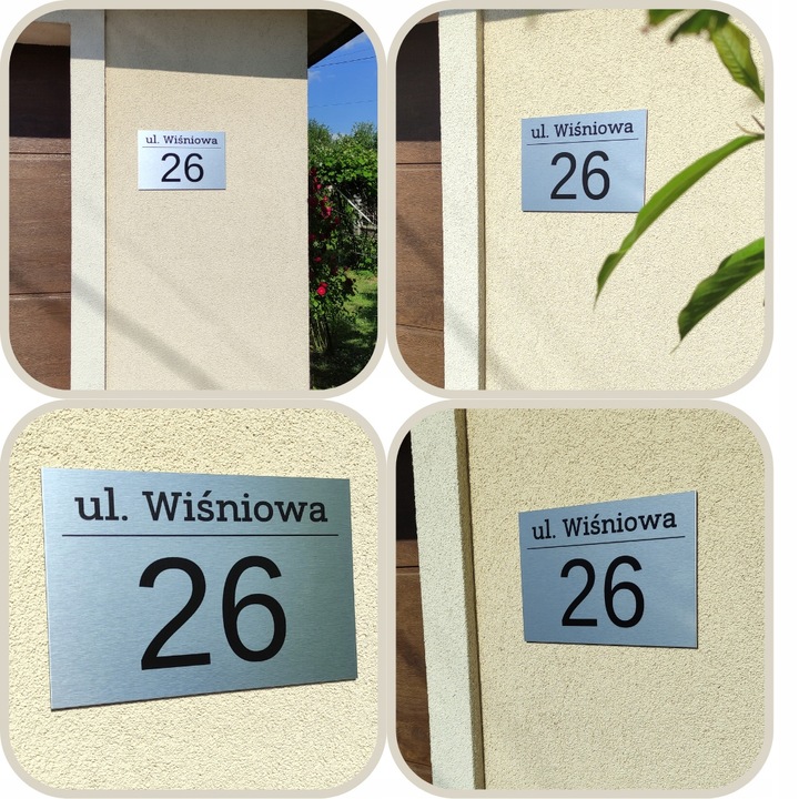TABLICZKA TABLICA ADRESOWA NUMER DOMU ALUMINIOWA NAZWA NR ULICY ADRES 30X20