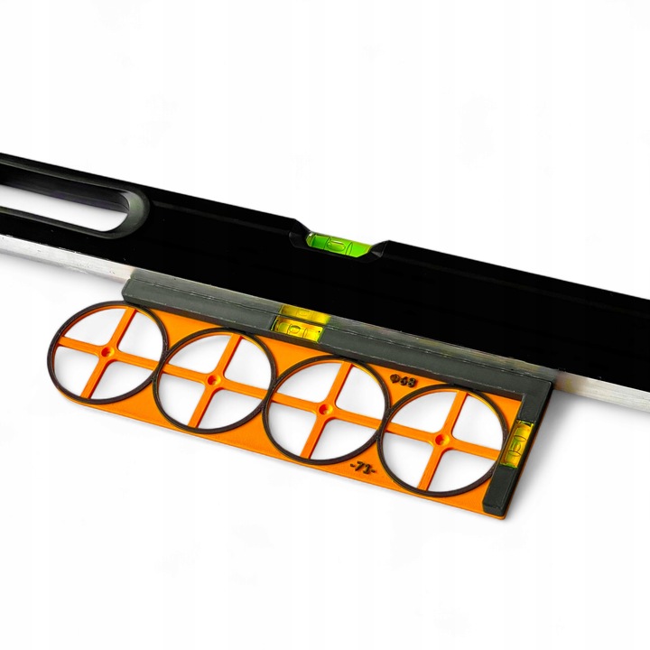 Szablon do wymiarowania otworów puszek elektrycznych gniazdek wzornik