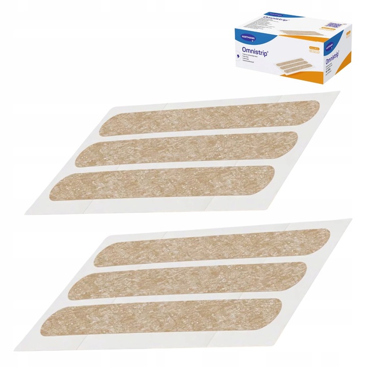 10x6szt OMNISTRIP plastry szwy paski do zamykania ran przecięć skóry 6x38mm