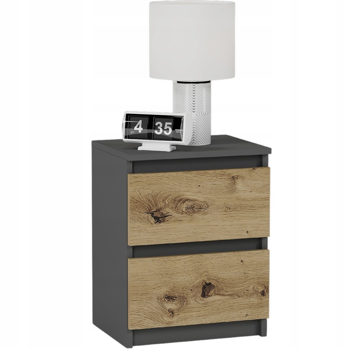 Szafka nocna komoda stolik 40cm R-2 ANTRACYT MIX ARTISAN