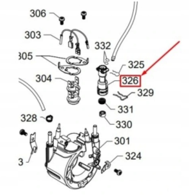 Złącze grzałki ekspresu do kawy LatteGo Latte Go Philips Saeco