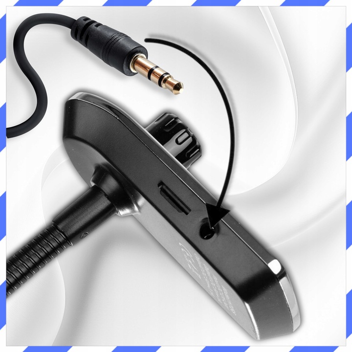 TRANSMITER BLUETOOTH FM SAMOCHODOWY ZESTAW GŁOŚNOMÓWIĄCY NA AUX 2x USB HY68