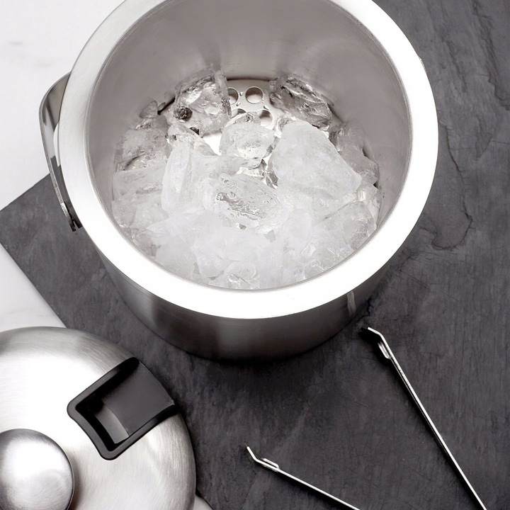 WIADERKO NA LÓD Pojemnik NA KOSTKI LODU z SZCZYPCAMI KonigHOFFER Lugo 1,3 l