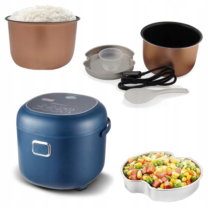 MULTICOOKER samochodowy 2L RYŻOWAR turystyczny 12V 24V TIR bus LCD