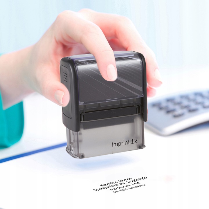 PIECZĄTKA FIRMOWA do 6 linii - IMPRINT 12 - TRODAT 8912 - LEKARSKA BIUROWA