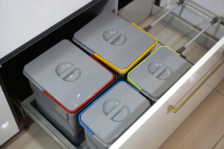 Kosz na śmieci pod zlew Amix RUBIO segregator do szuflady szafki 60cm