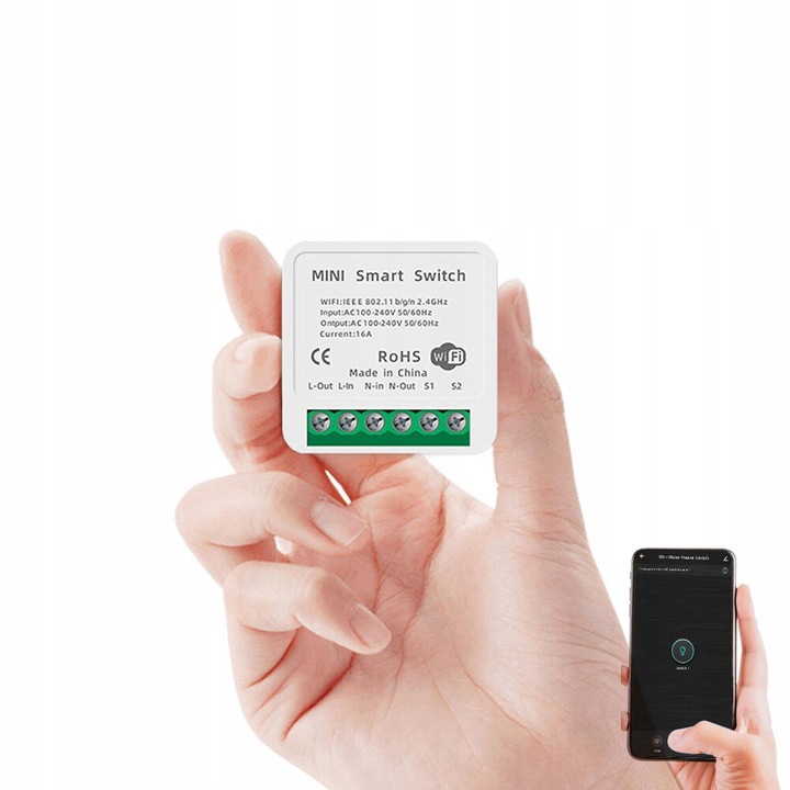 Inteligentny Przekaźnik 10A Gniazdko Włącznik WiFi TUYA Smart Life
