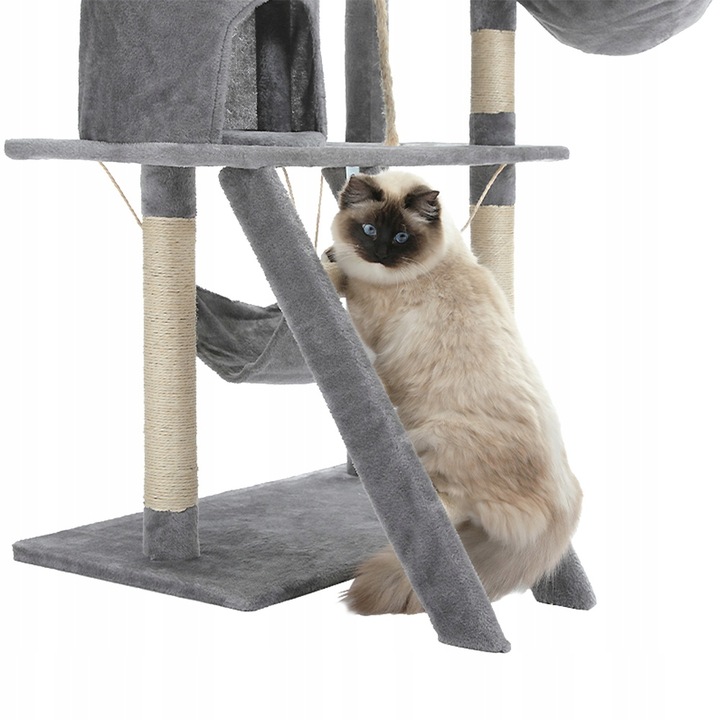 DRAPAK DLA KOTA Z HAMAKIEM LEGOWISKO DUŻY DRAPAK Z DOMKIEM 6 POZIOMÓW XXL