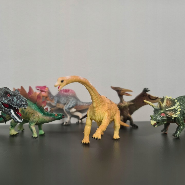 Dinozaury Duży Zestaw Figurek Ruchome Figurki Dinozaur x 6 Park dla Dzieci