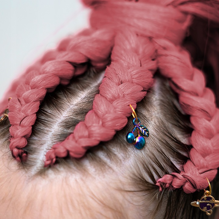 6X WŁOSY SYNTETYCZNE DO WARKOCZYKÓW KOLOROWE ZESTAW WŁOSÓW DOCZEPY