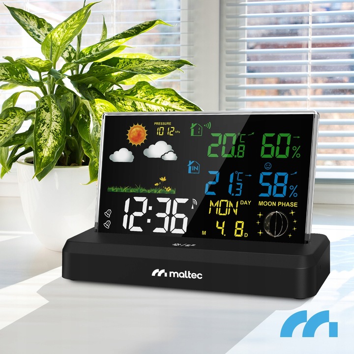 STACJA POGODOWA BEZPRZEWODOWA TERMOMETR BAROMETR CZUJNIK ZEWNĘTRZNY