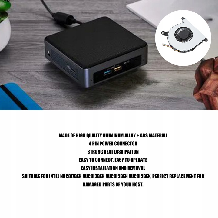 WENTYLATOR LAPTOPÓW DO INTEL NUC8I3BEH NUC8I5BEH