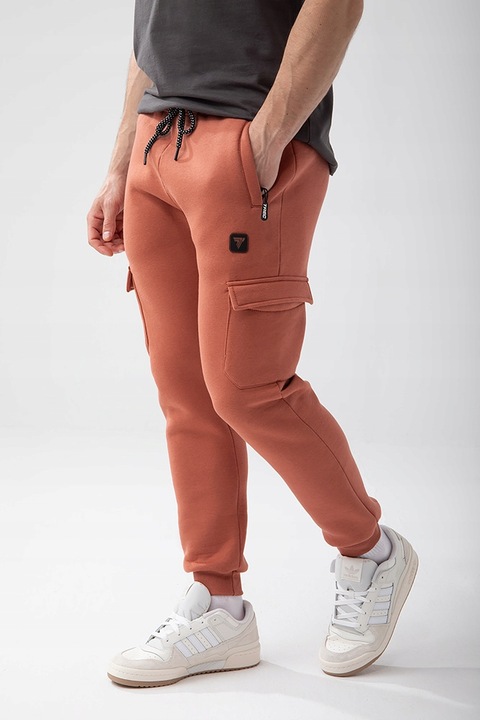 Brązowe spodnie cargo męskie BASIC PANTS CARGO 150 T BROWN rozmiar XL