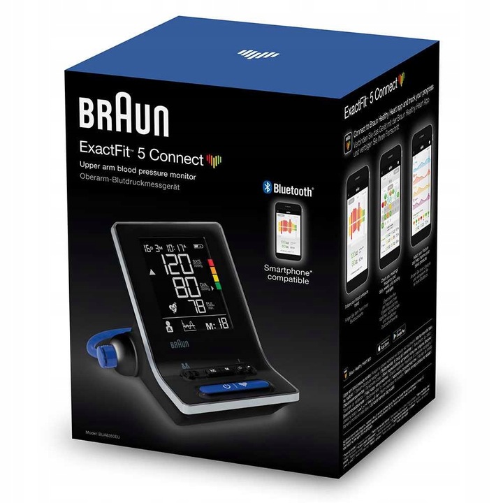 Braun BUA6350 ExactFit 5 Ciśnieniomierz naramienny Bluetooth 2xMANKIET