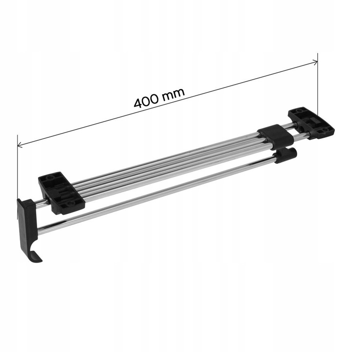 Wieszak wysuwany 40cm na ubrania do szafy chrom solidny AC221-G-CHR