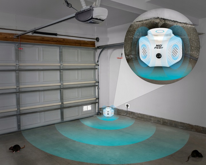 ULTRADŹWIĘKOWY ODSTRASZACZ KUN SZCZURÓW MYSZY GRYZONI NO PEST QUATTRO