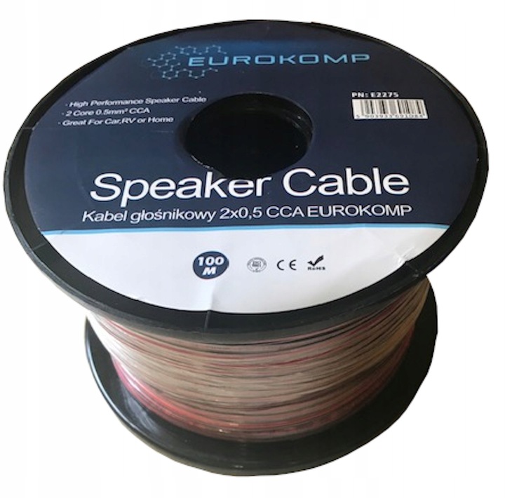 PROFESJONALNY KABEL PRZEWÓD GŁOŚNIKOWY 2x0,5mm CCA HQ