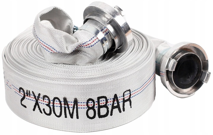 WĄŻ STRAŻACKI DO SZAMBA BRUDNEJ WODY 2 cale 52mm 30m SZYBKOZŁĄCZA DO