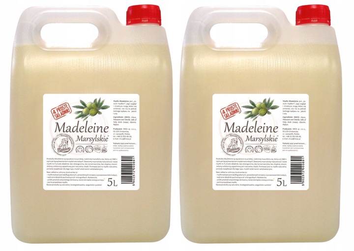 5L NATURALNE MYDŁO MARSYLSKIE EK PROSTY SKŁAD, DUŻE OPAKOWANIE 2