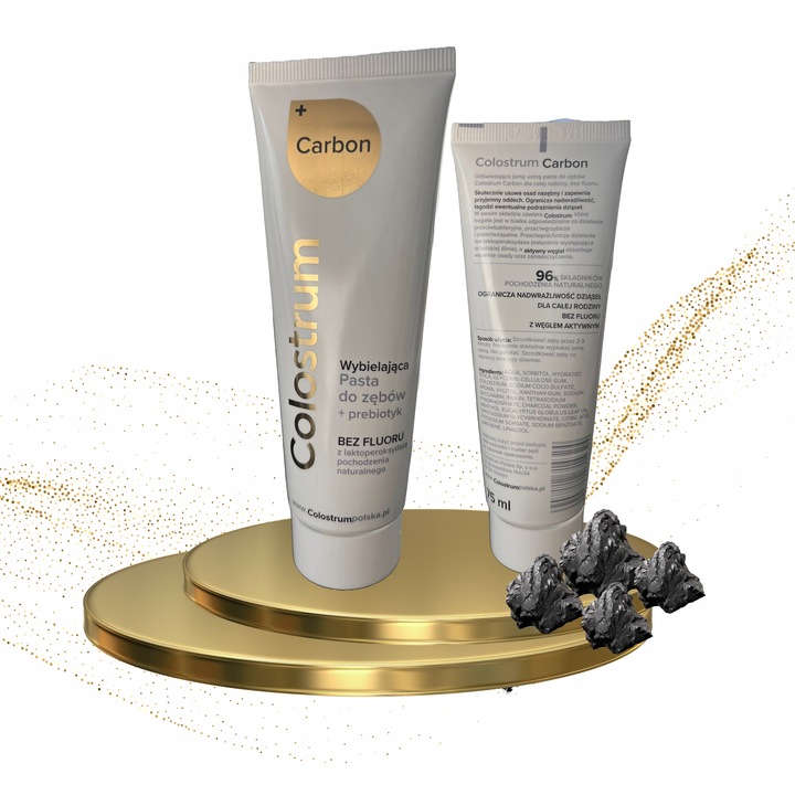 2x Colostrum dla Dzieci Junior PROBIOTYK i Colostrum CARBON pasta do zębów