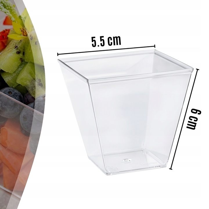 PUCHARKI DESEROWE DO DESERÓW POJEMNIKI NA DESERY PRZEKĄSKI 120 ml 50 szt