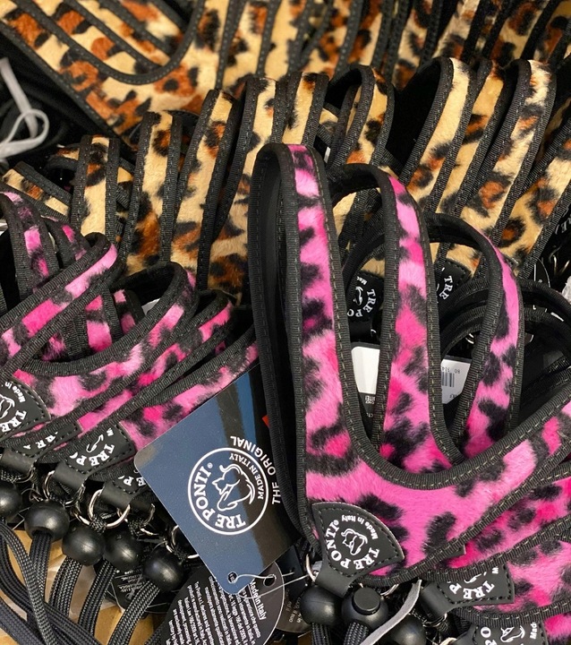 SZELKI dla dużego kota 38-48cm do 6kg Brytyjski TRE PONTI Leopard różowe