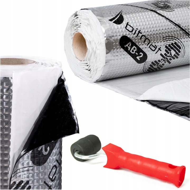 AB-2 MATA WYGŁUSZAJĄCA BUTYLOWA BITUMICZNA 400x50 wygłuszenie para