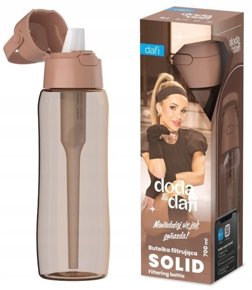 DAFI SOLID Butelka na wodę + filtr DODA Mocha Mousse 0,7 L +