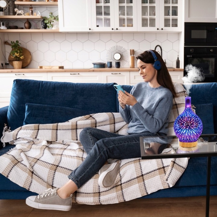 NAWILŻACZ POWIETRZA DYFUZOR ZAPACHOWY AROMATERAPIA JONIZATOR NOCNA