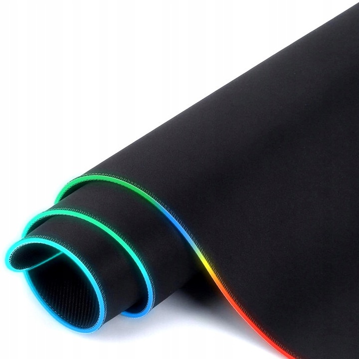 MOZOS DUŻA PODŚWIETLANA PODKŁADKA 80X30CM DLA GRACZY GAMINGOWA LED RGB