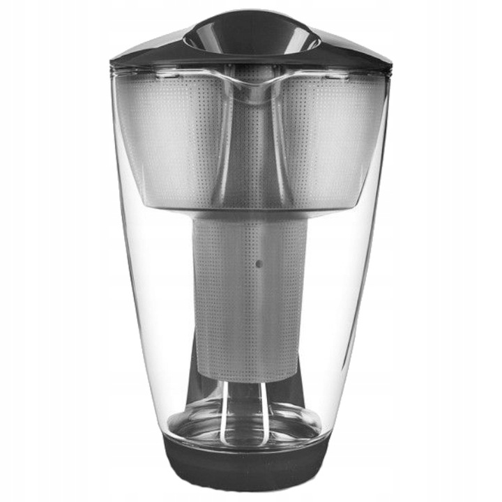 Szklany czarny dzbanek filtrujący Dafi CRYSTAL 2L + wkład filtr