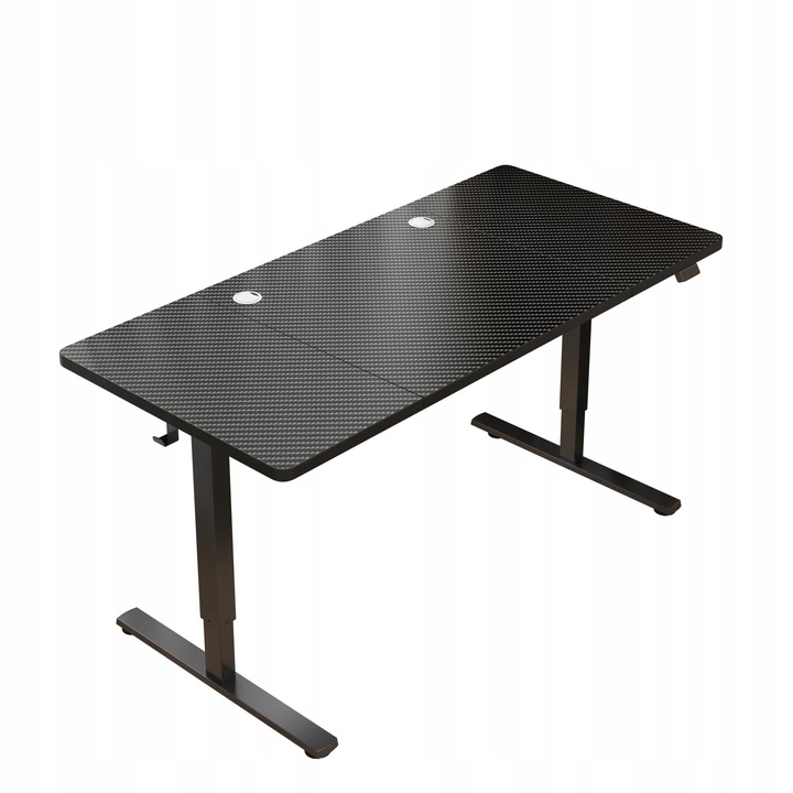 Biurko Elektryczne Podnoszone Czarne 160x80 Regulowane NOWOCZESNE