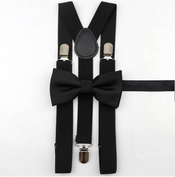 SZELKI męskie i MUCHA męska czarna