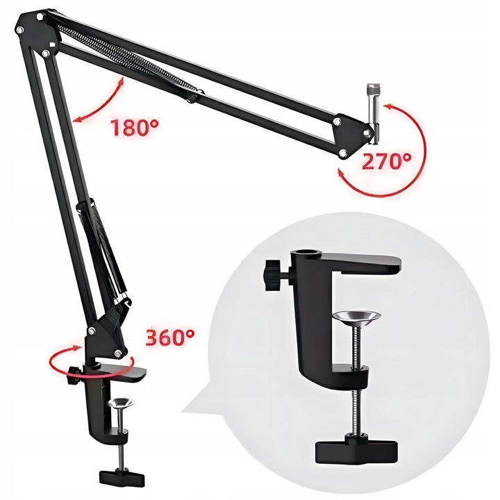 MIKROFON STUDYJNY USB JACK POJEMNOŚCIOWY GAMINGOWY ZESTAW POP FILTR STATYW