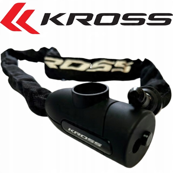 ZAPIĘCIE Rowerowe ŁAŃCUCH KROSS BLOKADA Zabezpieczenie Do Roweru Kluczyki