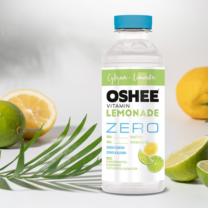 6x OSHEE ZERO Vitamin Lemonade cytryna limonka 555 ml