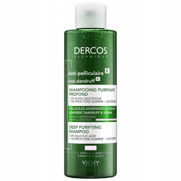 Vichy Dercos Anti Dandruff K szampon przeciwłupieżowy oczyszczający, 250 ml