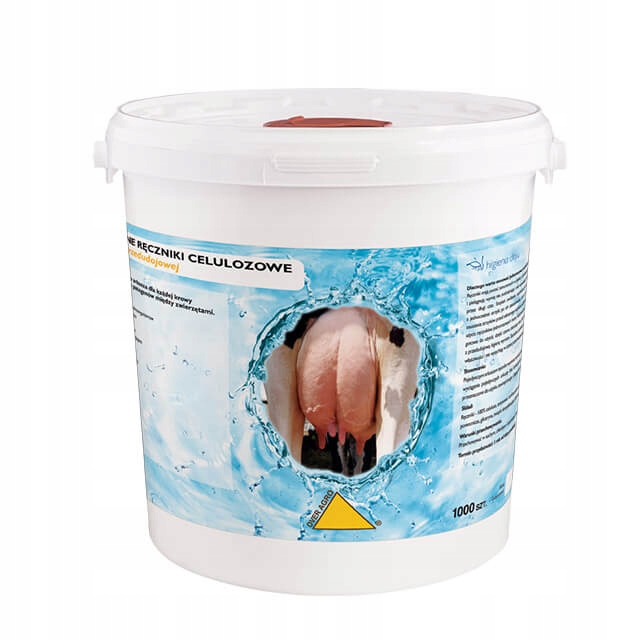 Ręczniki chusteczki do mycia wymion 1000szt wiadro