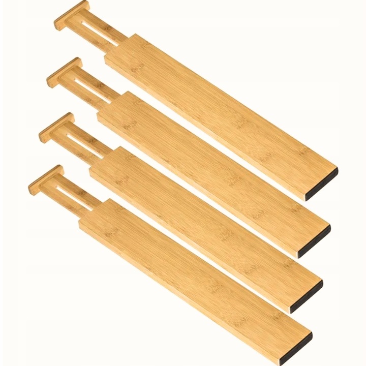 Przegrody do szuflad rozsuwane bambusowe organizer separator