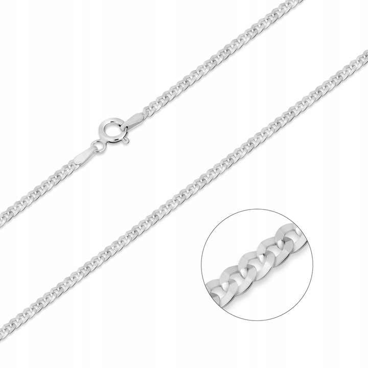 Łańcuszek srebrny pr. 925 pancerka 50cm