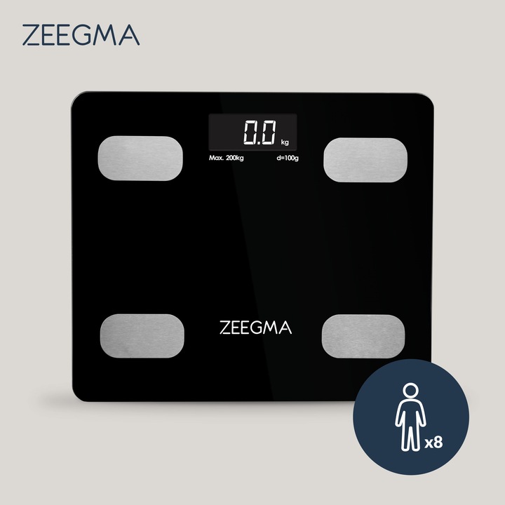 WAGA ŁAZIENKOWA ANALITYCZNA SMART ANALIZA 200kg IOS LCD ANDROID