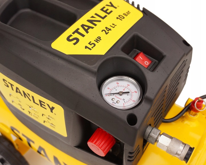 STANLEY KOMPRESOR BEZOLEJOWY SPRĘŻARKA 24L 10bar
